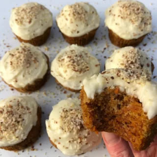 Happy Celiac Awareness Month‼️ I’m so  appreciative that I found out that I had to go #GlutenFree over 13 years ago🙏🏼 With knowledge comes power, and now I feel better than ever without gluten🩵 So many recipes on the site to celebrate all the GF options out there including these delicious carrot cupcakes🥕🧁 Link in bio for recipe & at https://www.glutenfreefollowme.com/recipe/carrot-cupcakes/ 💓 What’s YOUR fave dessert rn⁉️ #glutenfreefollowme